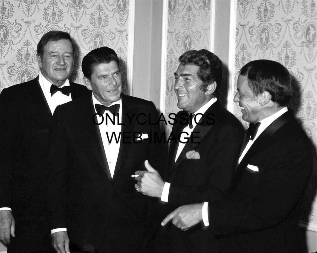 Photographs - OnlyClassics 1977 President Ronald Reagan -John Wayne -Dean Martin -Frank Sinatra 8X10 Photo