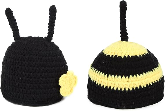 Amazon Co Jp Breeze セット 可愛い動物アニマルデザイン ベビー 赤ちゃん写真の服 撮影 ベビー服 帽子ハット 蜜蜂ちゃんキャラクター変身なり 新生児0 12ヶ月に 服 ファッション小物