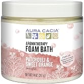 Aura Cacia Aromatherapy Foam Bath, Peaceful Patchouli and Sweet Orange, 14 ounce jar