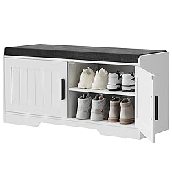 Homleke 2-Tier Storage Bench, Shoe Bench with
