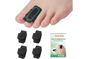 CEYOME Hammer Toe Straightener for Women & Men - 4 Pack Toe Splints & Wraps for All-Day Comfort for Walking, Running or Rest - Hammer Toe Corrector for Broken，Bent & Curled Toes