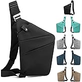 Macleria Anti Theft Crossbody Bag,Sling Bag for Women Men,Multi-pocket Chest Shoulder Bag for Travel, Sport, Work