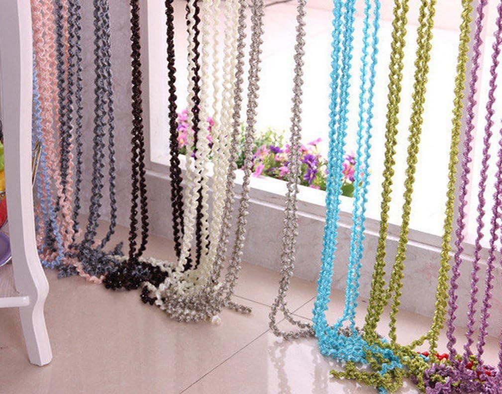AMSS 1 Pices 300cm x300cm spiral Fringe Tassel Window Door Divider Curtain Hanging String Panels