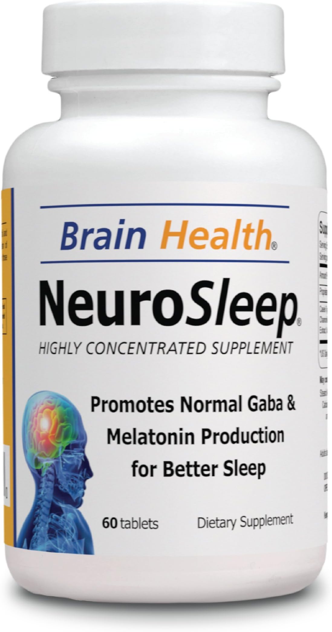 Neuro Sleep - Brain Health - 60 Tablets - 100% Natural Supplements - Dietary Supplements