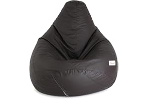 SATTVA CLASSY.ELEGANT.STYLISH SATTVA 5ft Classic Bean Bag for Adults - Big Bean Bag Covers Only (No Filling), Love Sack Bean Bag Oversized, Ultra Soft Zipper, for Dorm & Family Room (Brown)