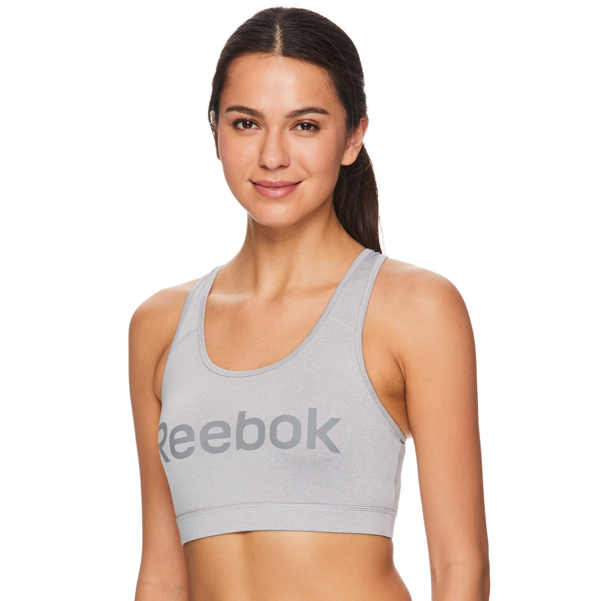 Reebok Women's Wireless Racerback Sports Bra - Medium Impact Bralette w/Keyhole Cutout