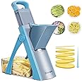 Vegetable Chopper, Mandoline Slicer, Multifunctional Veggie Chopper, Potato Chopper, Vegetable Dicer, Food Chopper with Container, Chopper Vegetable Cutter, Kitchen Essentials (Blue)