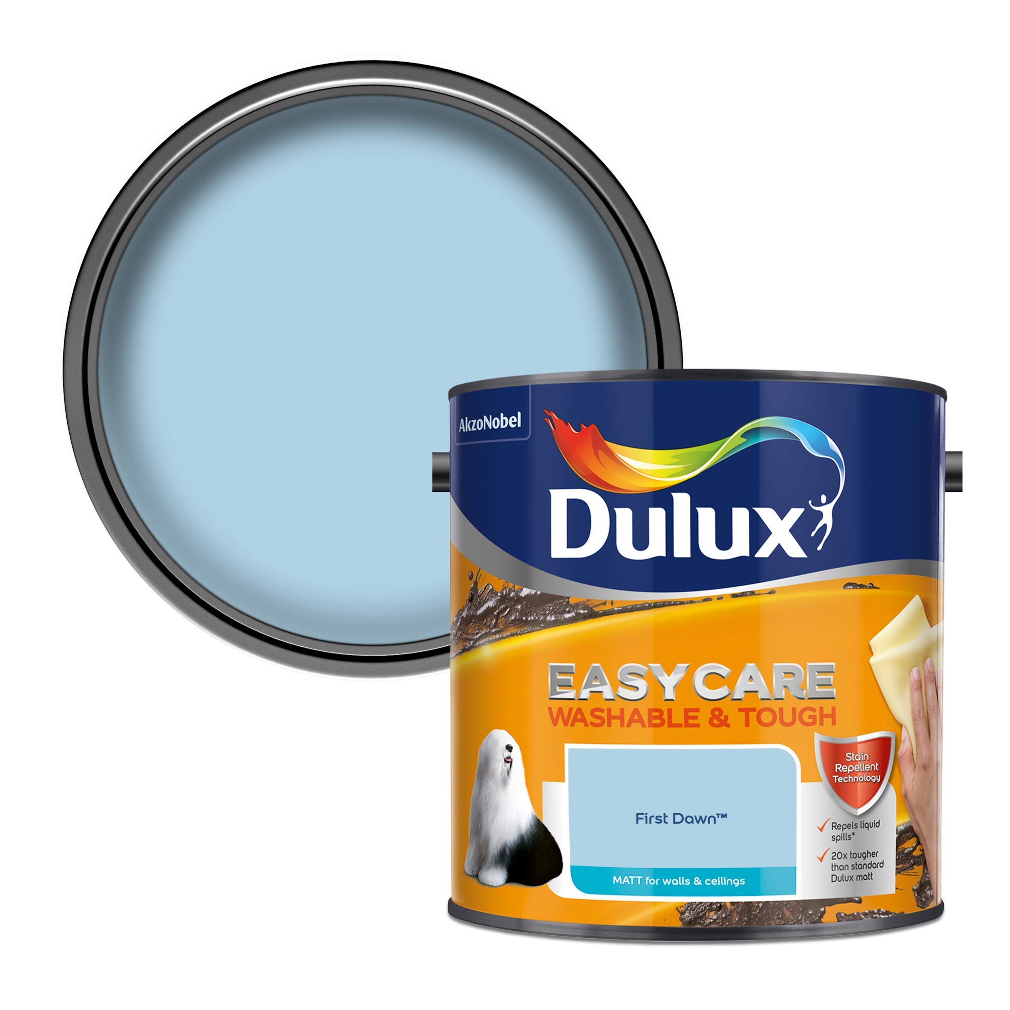 Dulux Easycare Washable & Tough Matt Emulsion Paint For Walls And Ceilings - First Dawn 2.5 Litres