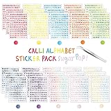 30 Sheets Alphabet Number Stickers Colorful