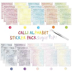 30 Sheets Alphabet Number Stickers Colorful
