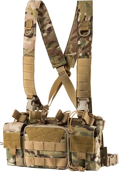 Amazon Onetigris オリジナル チェストリグ 軽量 マルチカム迷彩 アメリカ規格品 マルチカム迷彩 タクティカルベスト 通販
