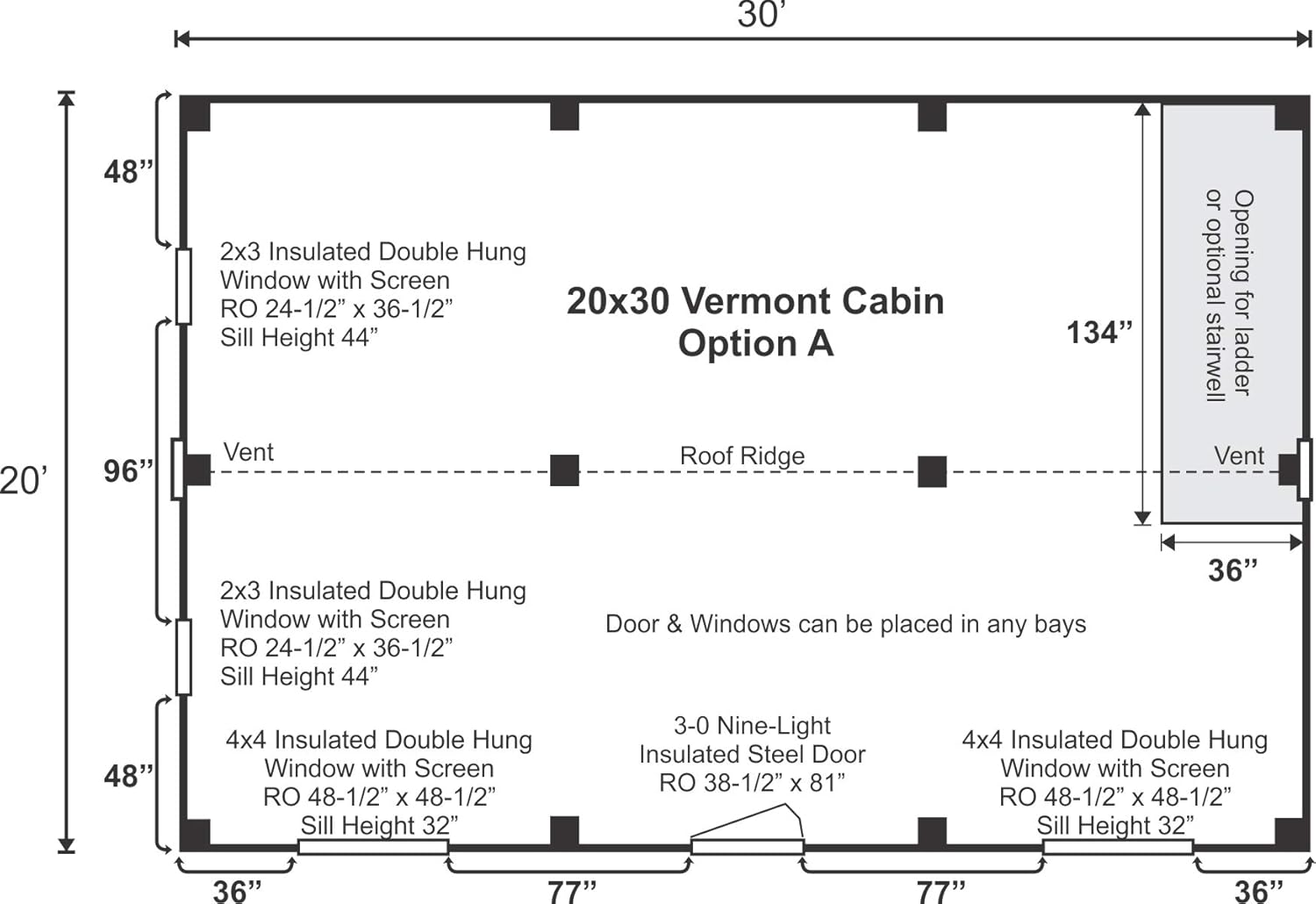 Mortise And Tenon Timber Frame 20x30 Cabin With Full Loft Step