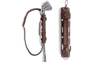 Littlefield & Co., Par 3 Practice Wedge Golf Club Carrier with Detachable Strap, Lightweight Driving Range Golf Bag, Golf Sleeves for a Few Clubs, Foldable Case for Travel, Small Walking Carry Bags