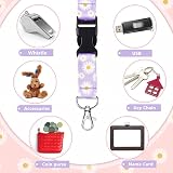 Zonon 2 Set Lanyard with Card Holder Purple Boho Style Waterproof Badge Holder view 7