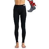 Merino Wool Base Layer Women Pants 100% Merino Wool Leggings Heavyweight, Midweight, Lite Thermal Underwear Bottom and Socks