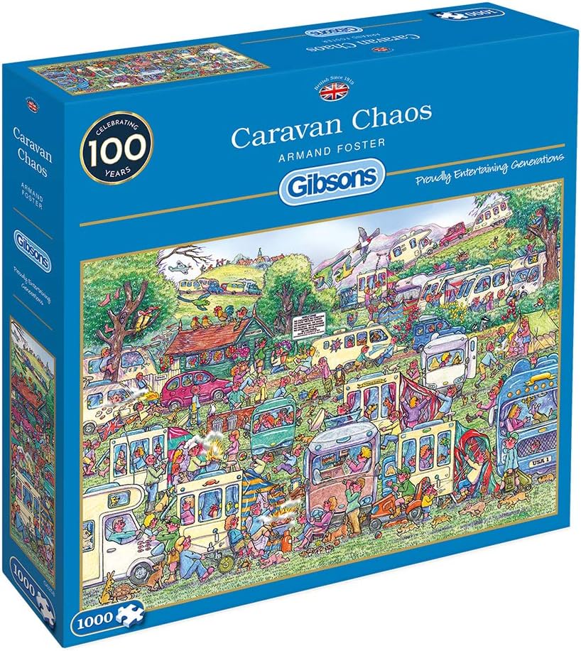 Gibsons Caravan Chaos Jigsaw Puzzle (1000 Pieces) Amazon.co.uk Toys & Games