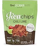 JicaChips Jicama Chips, Chili Lime, 8 Pack, BAKED, Paleo, Gluten Free, Vegan
