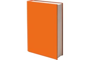 ELLOPI Easy Apply Stretchable Book Cover 1 Pack Orange. Jumbo Jacket Fits Most Hardcover Textbooks Up to 9" x 11". Adhesive-Free, Nylon Fabric Protectors. Washable and Reusable School Supply for Students