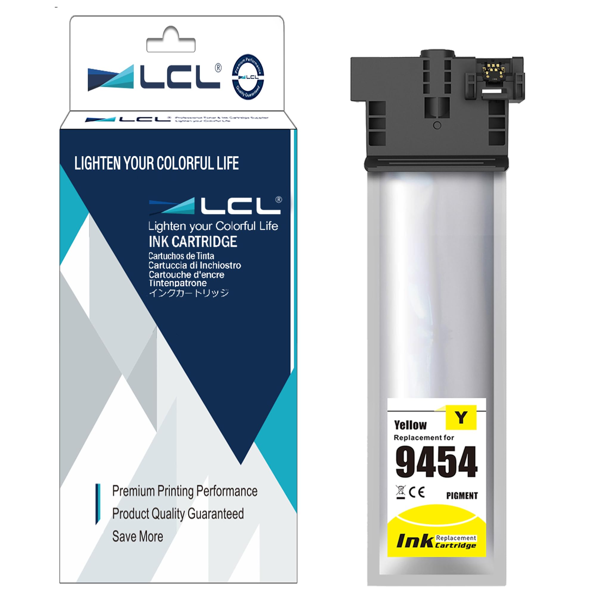 LCL T9454 High Capacity Compatible Ink Cartridge Replacement for Epson T9444 T9454 for Epson WorkForce Pro WF-C5210 WF-C5210DW WF-C5290 WF-C5290DW WF-C5710 WF-C5710DWF WF-C5790 WF-C5790DWF (1 Pack)