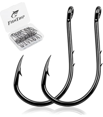 black crowes balloon fish hook Belly Weighted Cyclone Hooks Weighted Power for Straight Tracking & UrbanFloridaFishing Wide gape Black Octopus Fishing Hooks, 100pcs