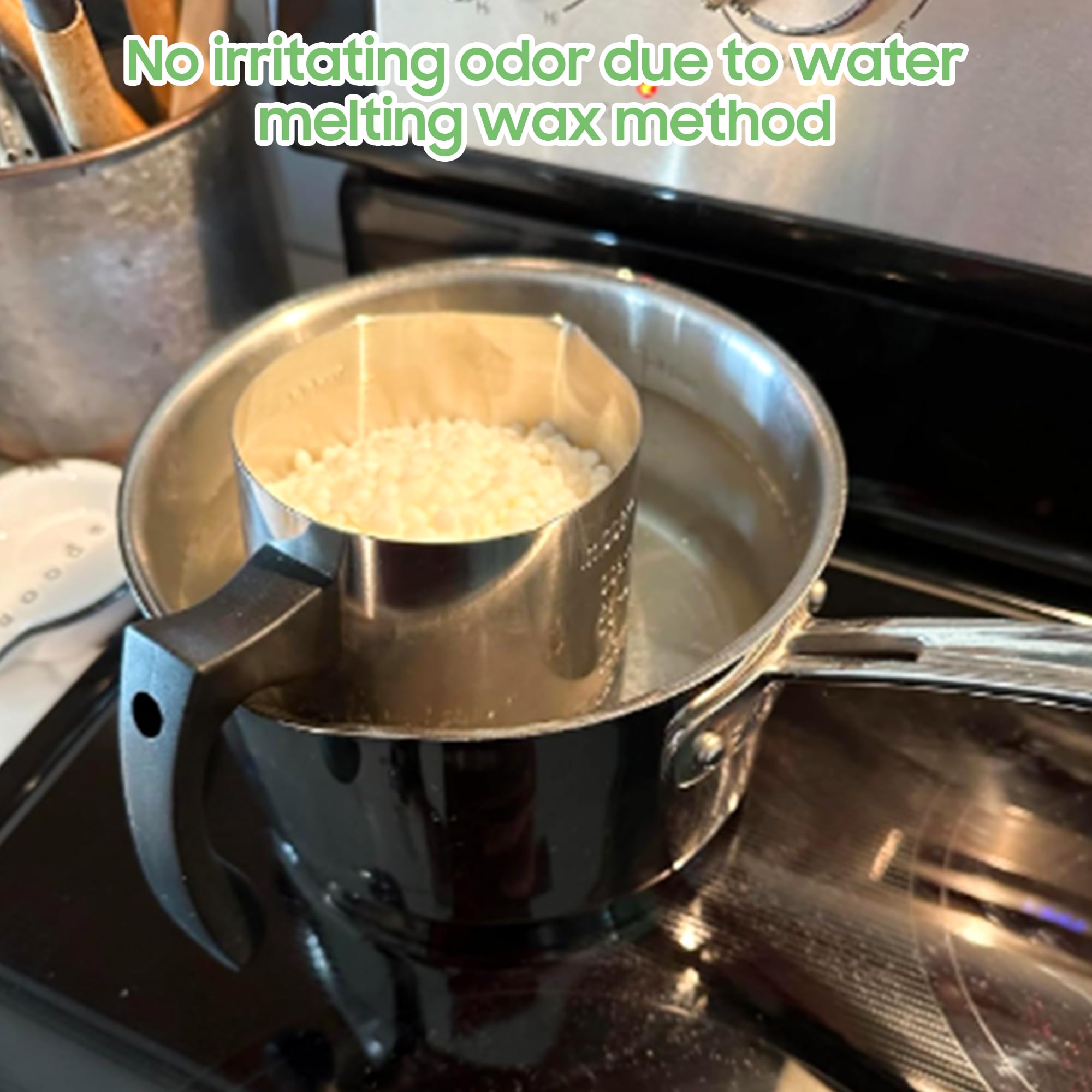 Ohcans Candle Making Kit Supplies for Beginners, Soy Wax DIY Candle Making for Adults, with 900ml Candle Make Pouring Pot, Candle Wicks, Wicks Sticker, Wicks Holder,Soy Candle Wax