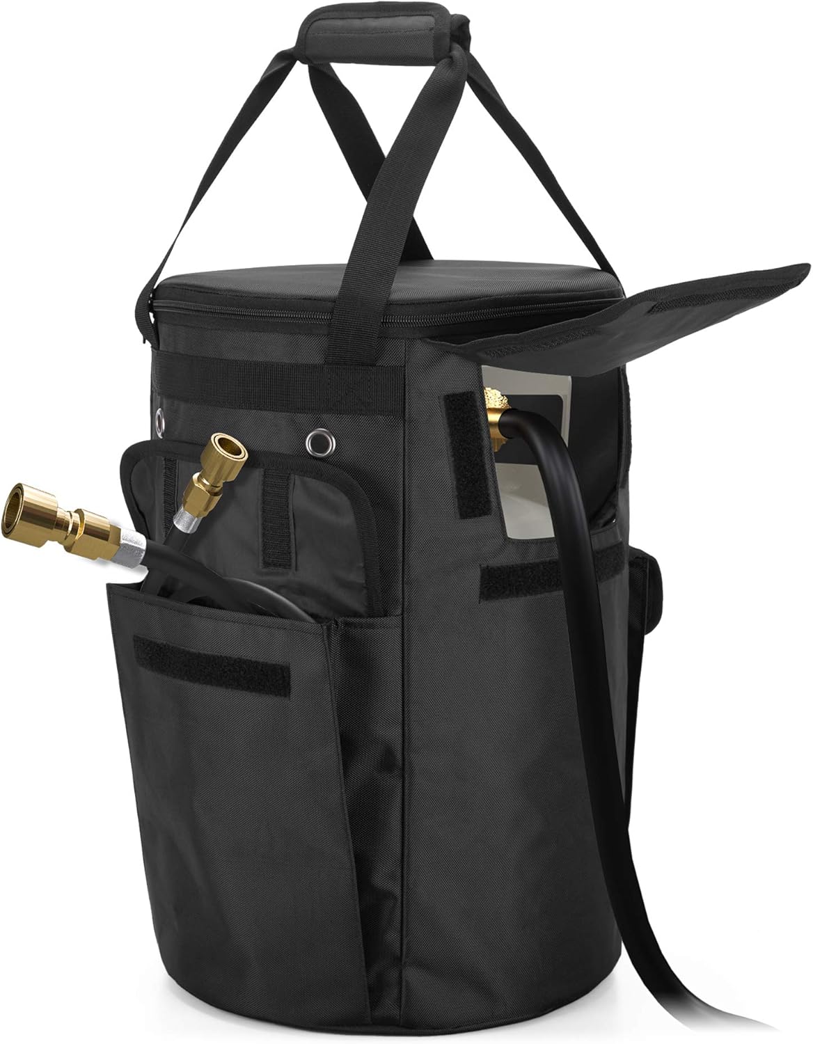 cypress outland firebowl on Samdew Propane Tank Cover 20lb Propane Gas Tank Bag With Side Flip Flap And Stable Tabletop Feature 2 Storage Pockets Ventilated With 4 Holes Water Wear Resistant Black Bag Only Garden Outdoor Amazon Com