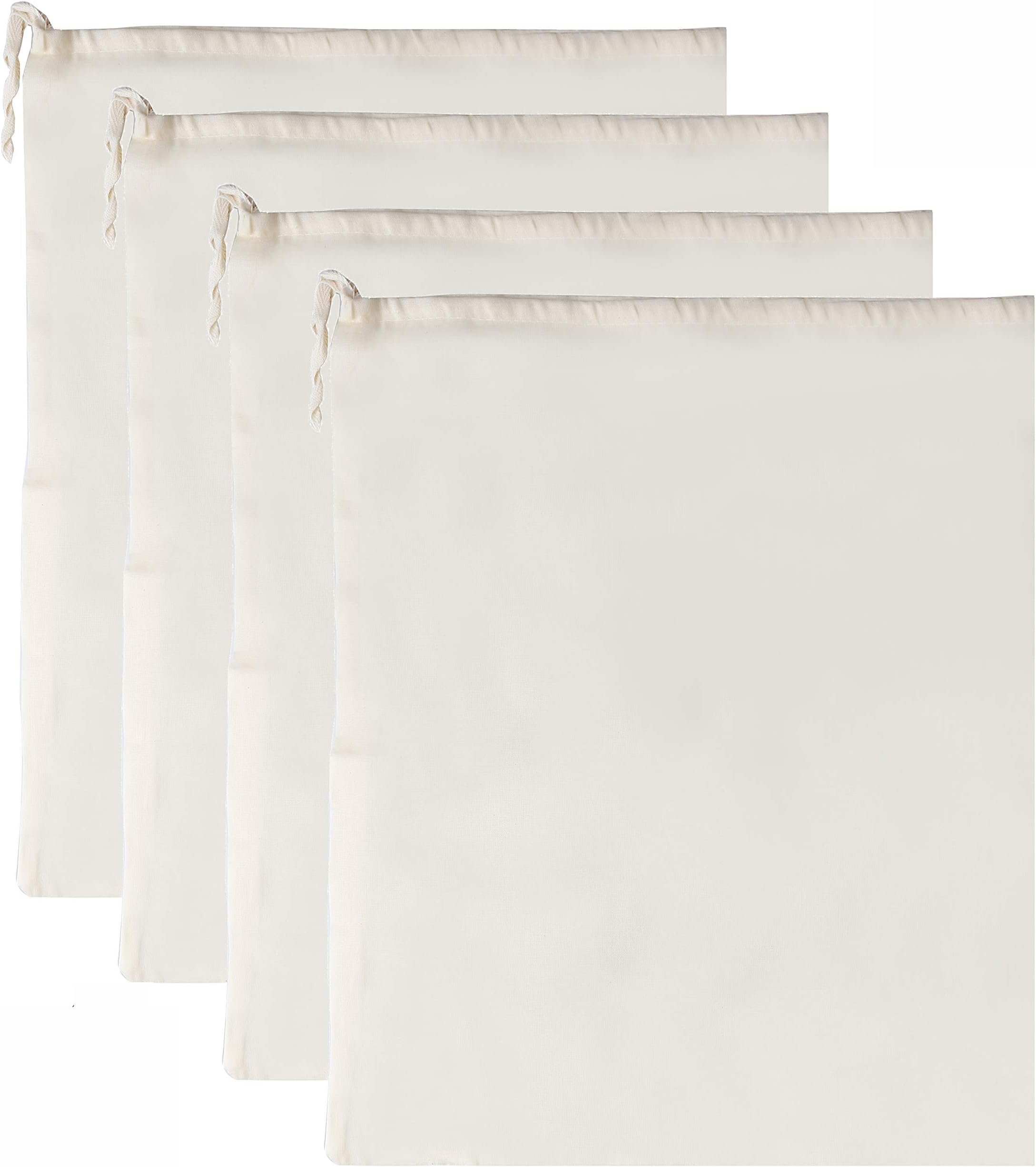 4 Pcs Nut Milk Bag, Reusable Yogurt Strainer Fine Muslin Milk Strainer Cheesecloth Bags Muslin Bags for Juice Cottage Cheese Yogurt