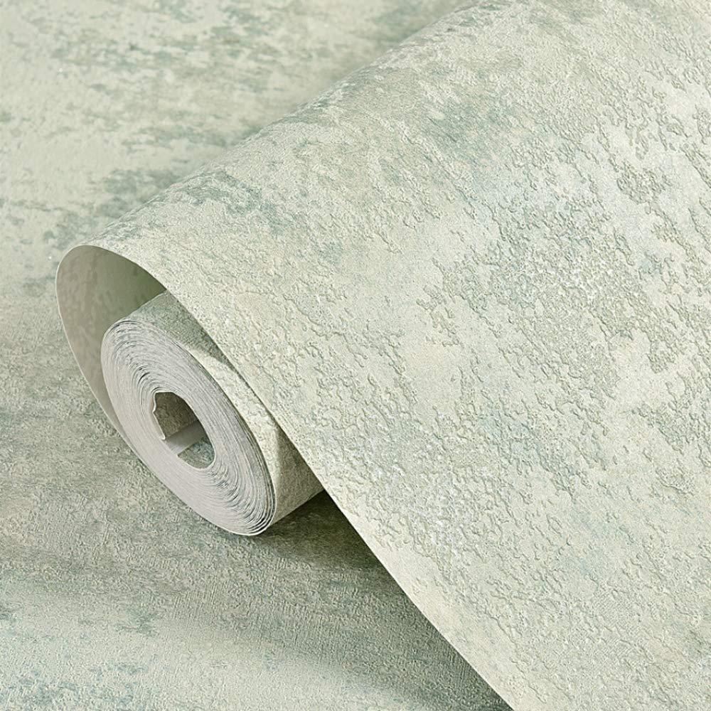 MEAIHOME American Country Non-Woven Wallpaper 3D Retro Pastoral Flower Tree AB Version with Bedroom Living Room Children's Room TV Background Wall 1.73'W x 32.8'L Non-Pasted (Light Cyan B)