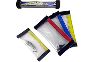 ActSimpl 3 Packs Fishing Lure Wraps, Fishing Hook Covers, Duty & Clear PVC Lure Cover Easily See Lures, Fishing Gear