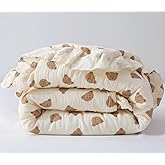 CLoucl 100% Cotton Muslin Crib Comforter/Quilt,Ultra Soft Cozy Reversible Baby Blanket,All Season Toddler Blankets for Boys and Girls, Machine Washable,41"x48"