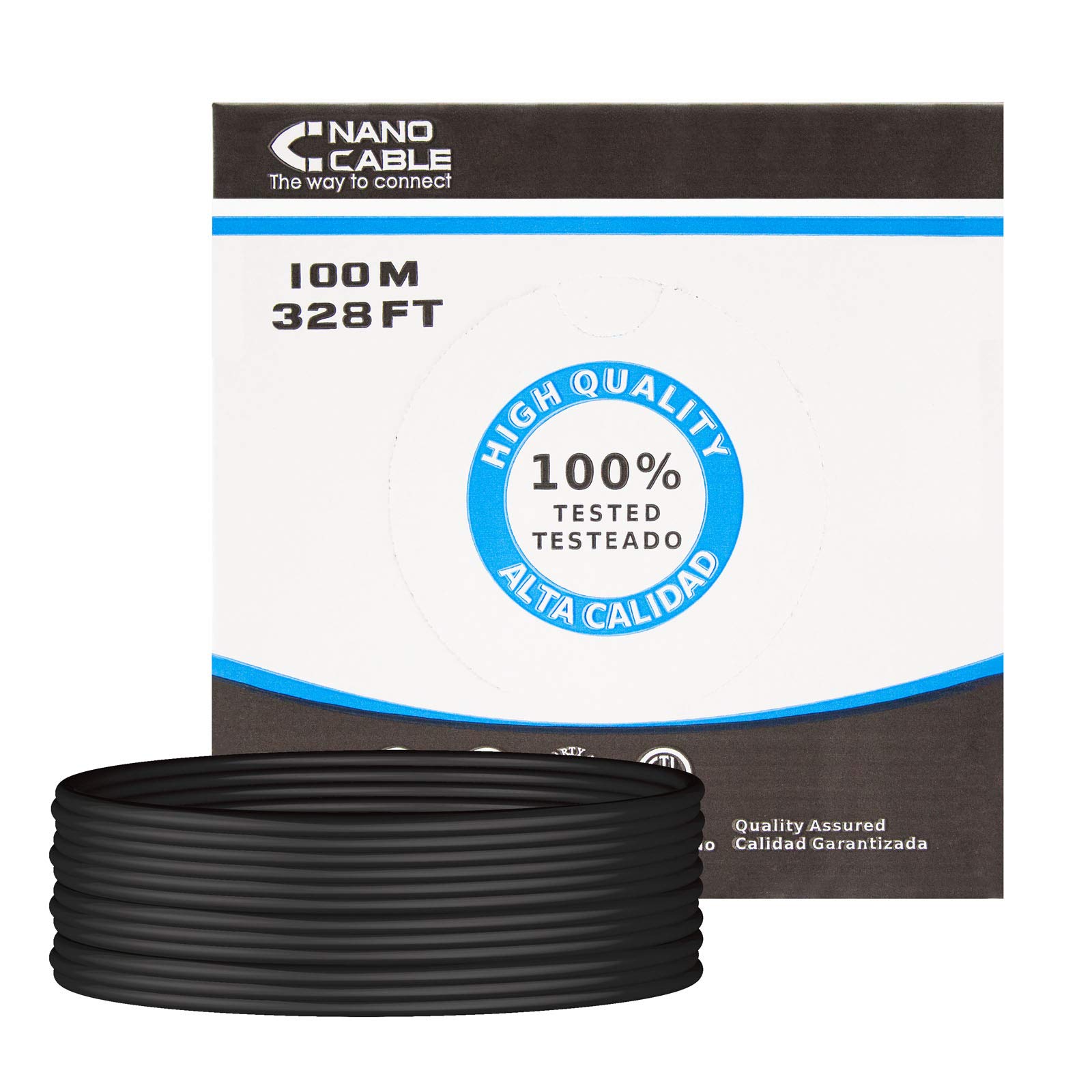 NANOCABLE 10.20.0302-EXT-BK - RJ45 Cat.5E UTP Ethernet Network Cable for Outdoor, Black