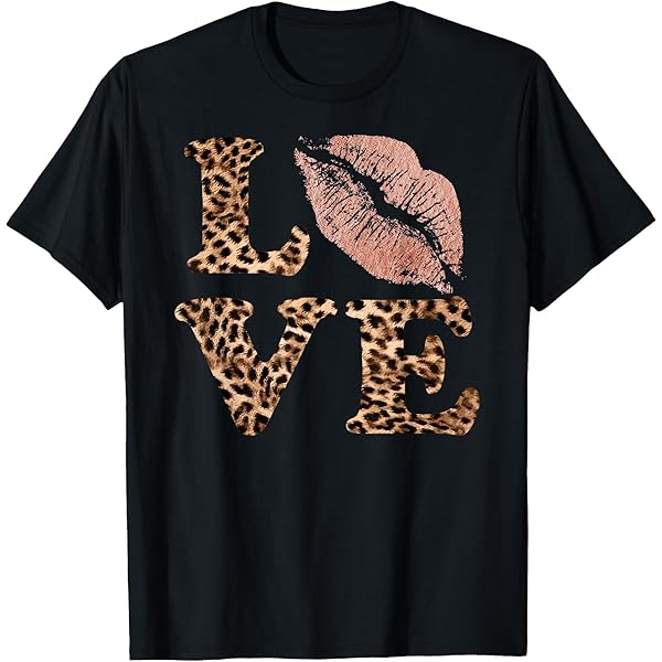 Amazon.com: Leopard Print Love Red Lips Word Letter Cute Valentine