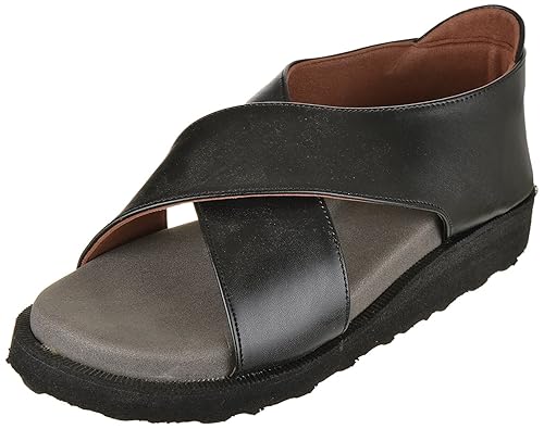 black orthopedic sandals