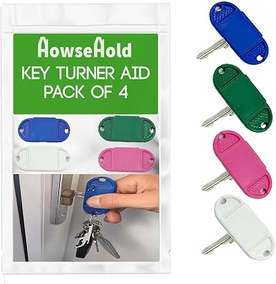 HowseHold Key Turner Aid for Arthritis Pack of 4 Easy Grip Handles