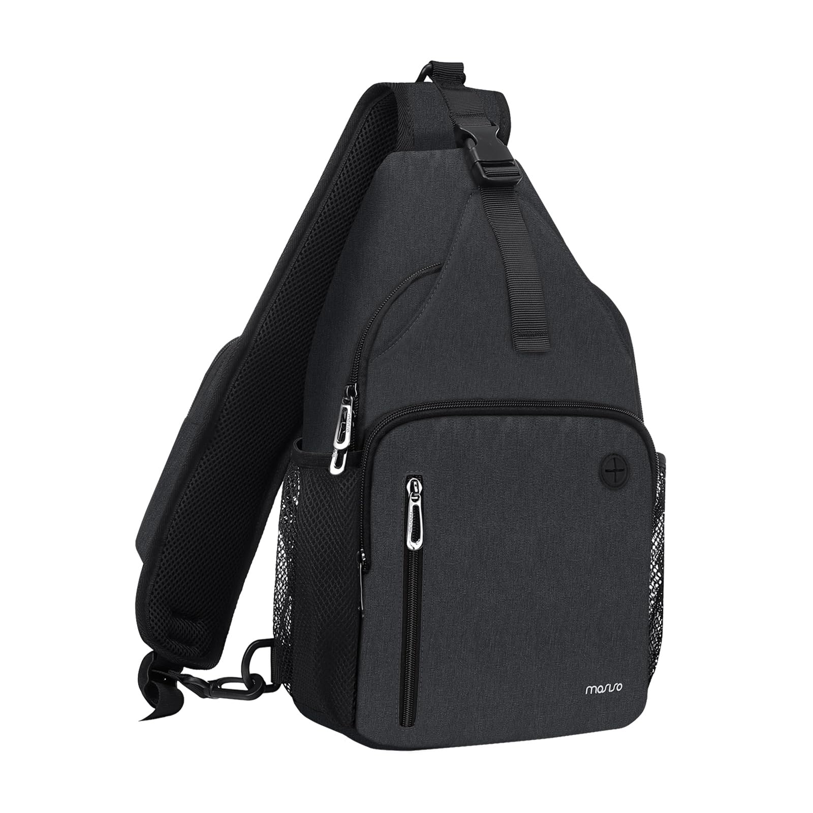 MOSISO Sling Backpack Bag, Crossbody Shoulder Backpack Travel Hiking Daypack Chest Bag with Front Square Pocket&USB Charging Port, Slate Gray — image 1