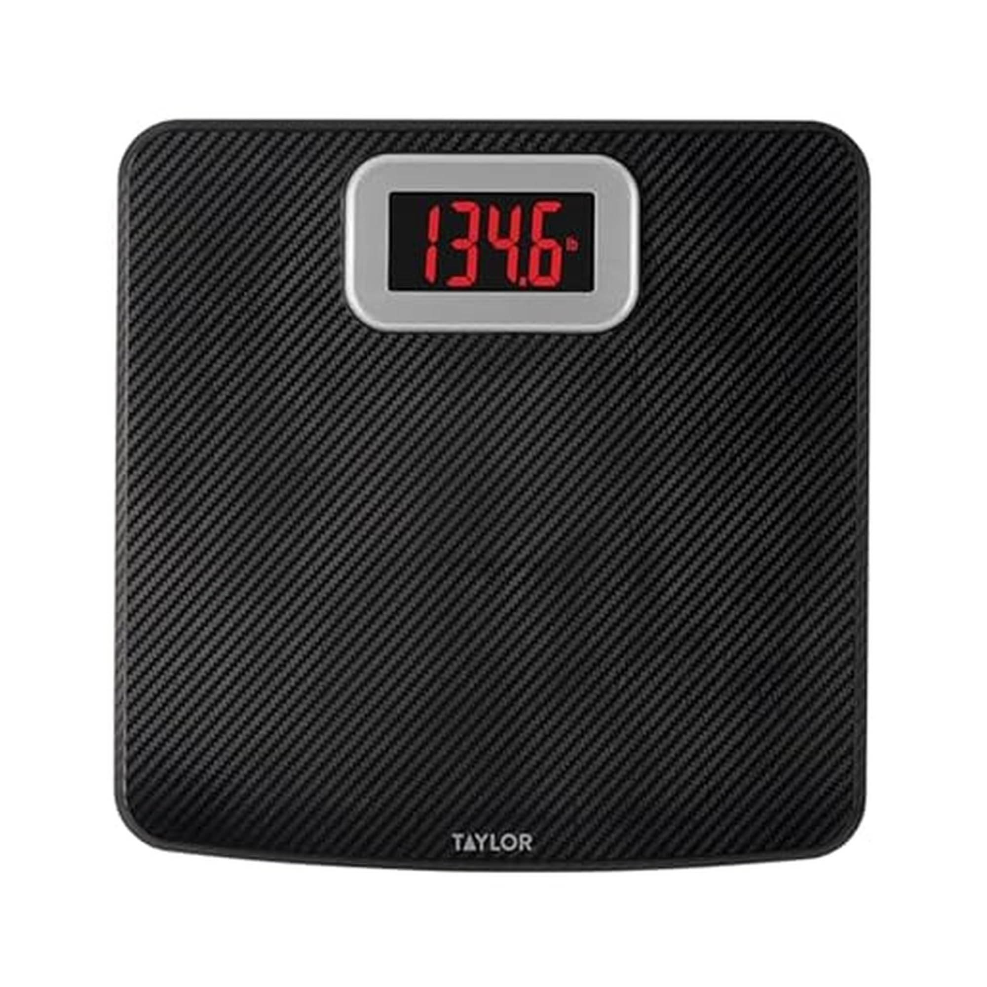 Photo 1 of Taylor Digital Scales, 400 LB Capacity, Carbon Fiber Anti-slip Mat, 11.8 x 11.8 Inches, Black