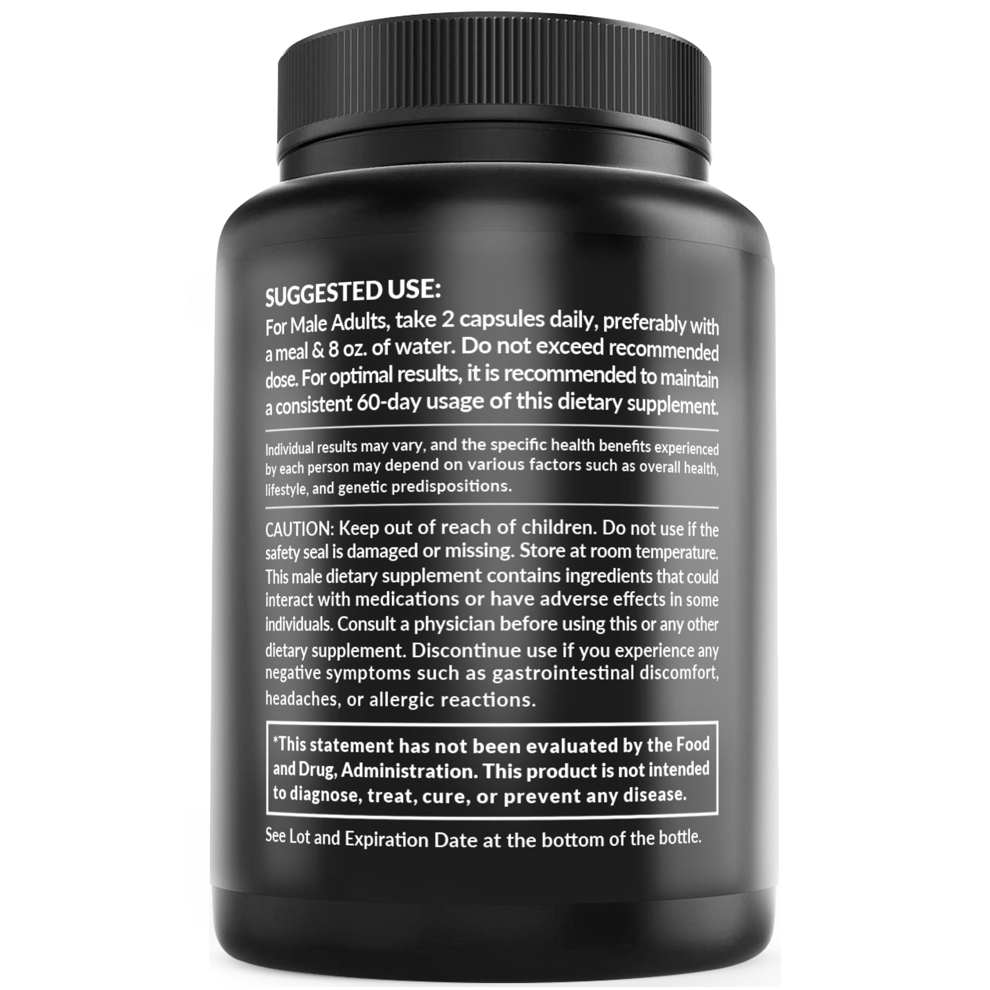 12-in-1 Fadogia Agrestis and Tongkat Ali for Men - Testosterone Supplement for Men with Turkesterone - Men's Health Supplement For Overall Well-being with 1342mg Per Serving (120 capsules) (Pack of 1)