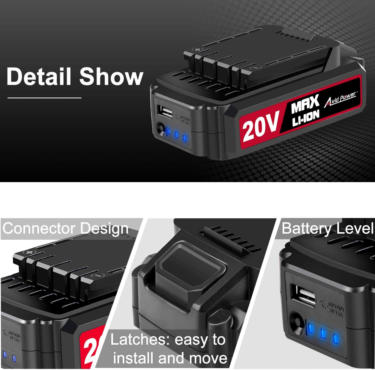 MAX 20V Lithium Tools Cordless 20V Power Avid with Compatible Only