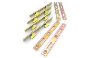 METAL MAGERY Bed Rail Fasteners 5" Set of 4 Bed Rail Brackets Heavy Duty Bed Frame Rail Hardware