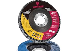 WANKADA 120 Grit Zirconia Flap Disc 4-1/2" x 7/8-Inch Abrasive Sanding Disc Bevel Type 29 Angle Grinder Edge Grinding Wheel for Stainless Steel and Metal (Pack of 10)