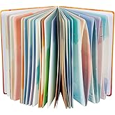 SIIXU Spiral Notebooks and Journals, Unique Personal Diary to Write in for Women and Girls, Pretty Unruled Paper Design, 6.8"x9.8", 128 Pages, Winter