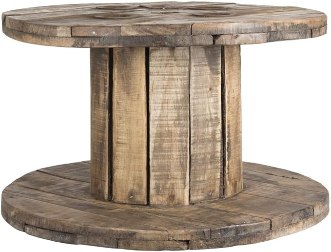 Ib Laursen Kabeltrommel Unika Tisch Aus Holz Rund O 63cm 2351 00 Amazon De Kuche Haushalt