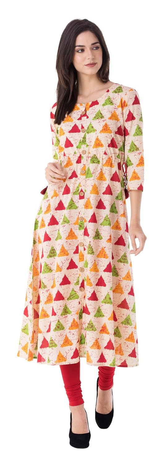 gulmohar jaipur women's cotton a-line kurta