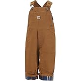 Carhartt Baby Boys' Washed Canvas Flannel Lined Bib Overall