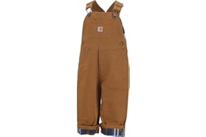 Carhartt Baby Boys' Washed Canvas Flannel Lined Bib Overall