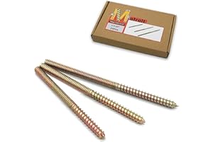 24 Pack 1/4-20" Hanger Bolts 3 Sizes Long Double Headed Bolts Wood Dowel Screw Self-Tapping Screw Hanger Bolts for Wood Furniture Screws Wood Screws Double Screw Threaded Rods Bolt Matrelt