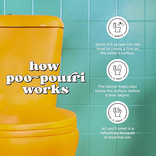 POO-POURRI BEFORE-YOU-GO TOILET SPRAY, BAMBOO RAIN, 2 FL OZ, UP TO 100 USES, BATHROOM ODOR DEODORIZER WITH ESSENTIAL OILS FOR HOME OR WORK, TRAVEL ESSENTIALS, TSA APPROVED SIZE, BAMBOO & FRESH GRASS