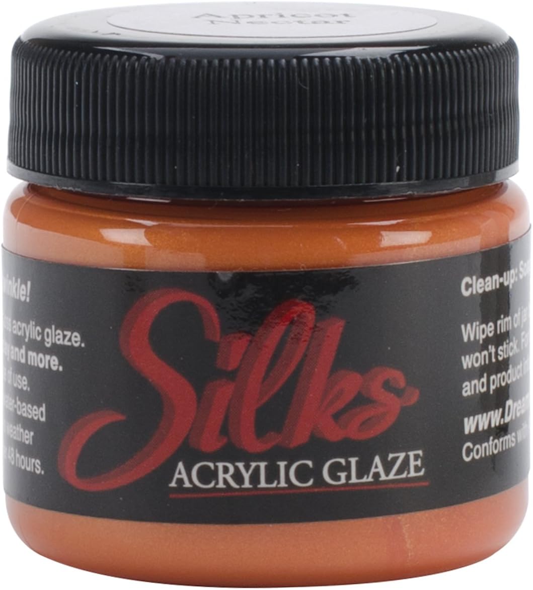 Silks Acrylic Glaze 1oz Jar-Apricot Nectar
