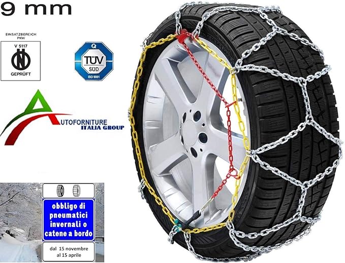Cadenas nieve a Rombo 9 mm