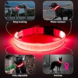 KOSKILL Light Up Dog Collar USB Rechargeable Pink M Adjustable Waterproof view 5